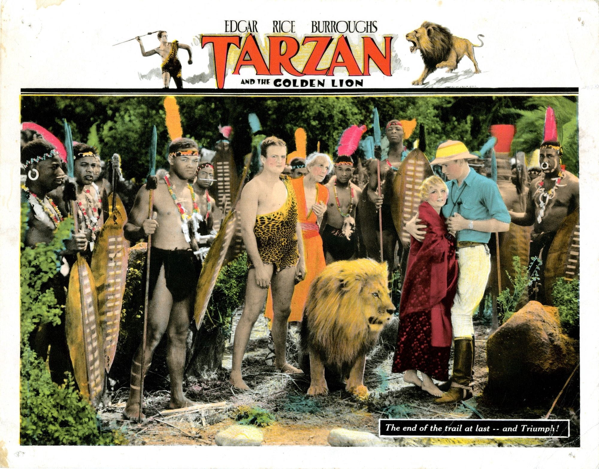 Tarzan And The Golden Lion U Canvas Art - (28 x 22)