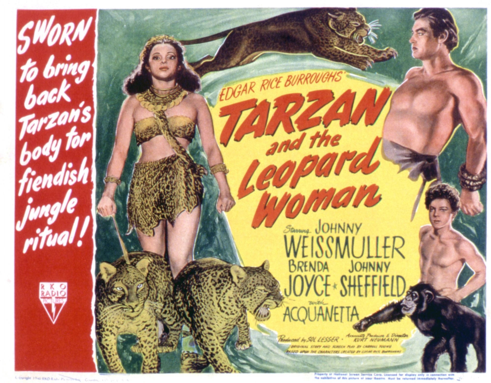Tarzan And The Leopard Woman Canvas Art - (28 x 22)