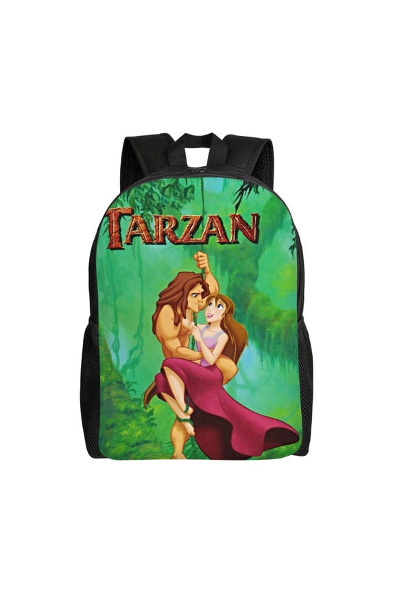 Tarzan Backpack Fashion Casual Unisex Laptop Computer Daily Bookbag Cartoon School Hiking Work Business Travel Daypacks