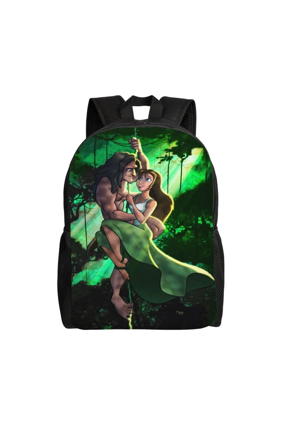 Tarzan Backpack Fashion Casual Unisex Laptop Computer Daily Bookbag Cartoon School Hiking Work Business Travel Daypacks