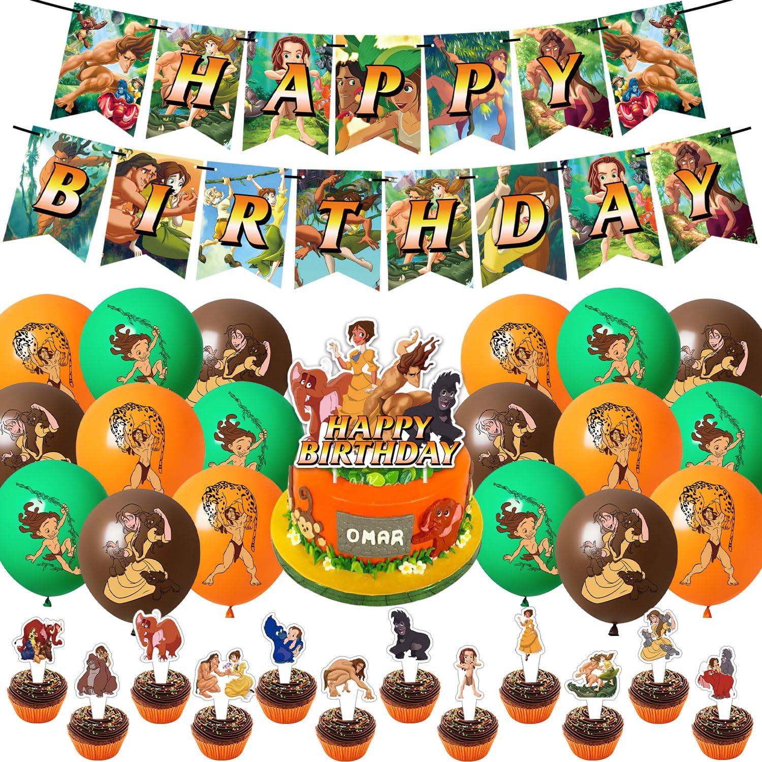 Home Movie Birthday Party Decorations,Cartoon Adventure Home Movie Theme  Party Supplies for Kids Adults with Happy Birthday Banner Cake Topper  Cupcake