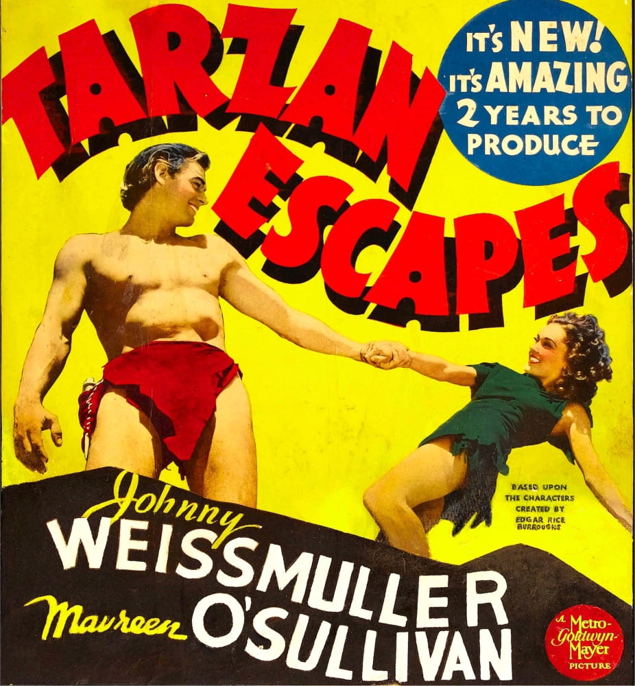 Tarzan Escapes Canvas Art - (11 x 17)