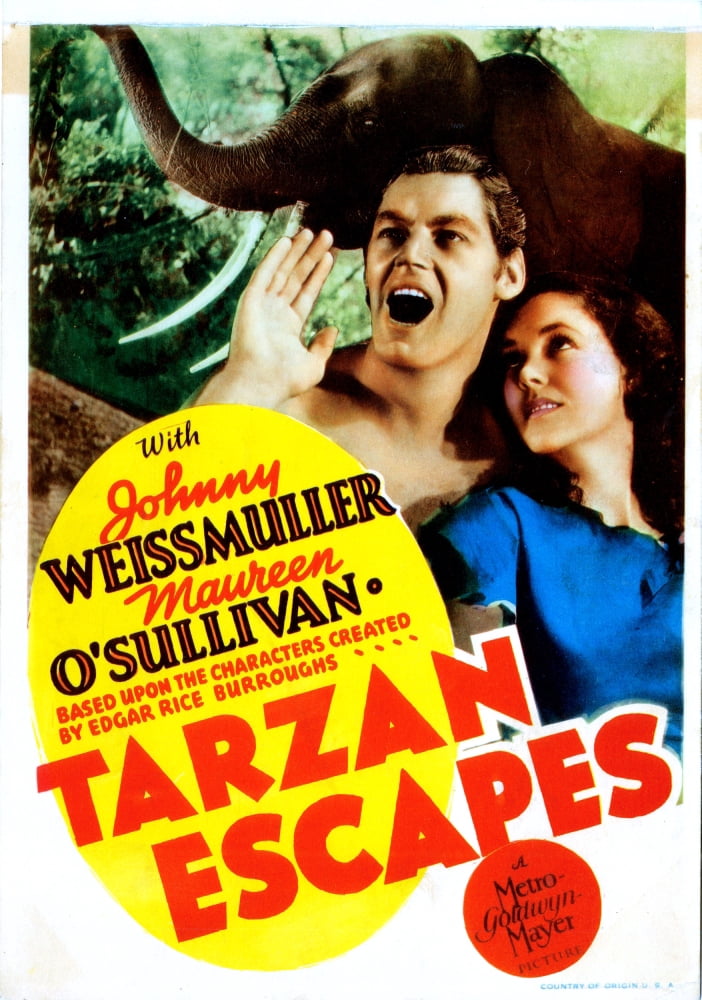 Tarzan Escapes Canvas Art - (11 x 17)