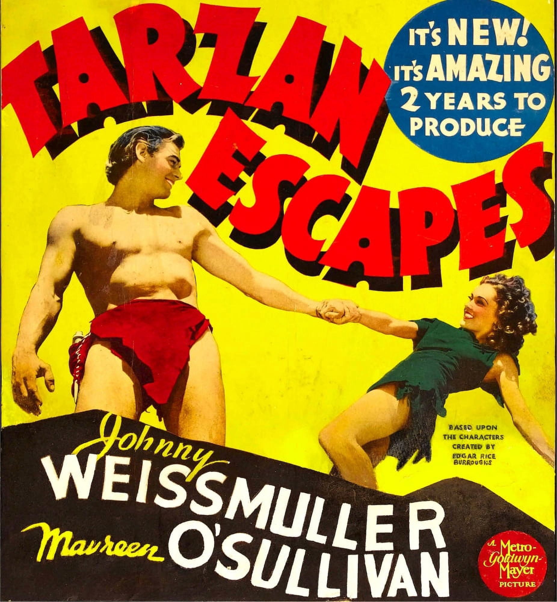 Tarzan Escapes Canvas Art - (24 x 36)