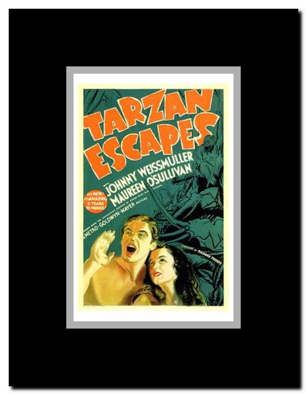 Tarzan Escapes c.1936 Framed Movie Poster