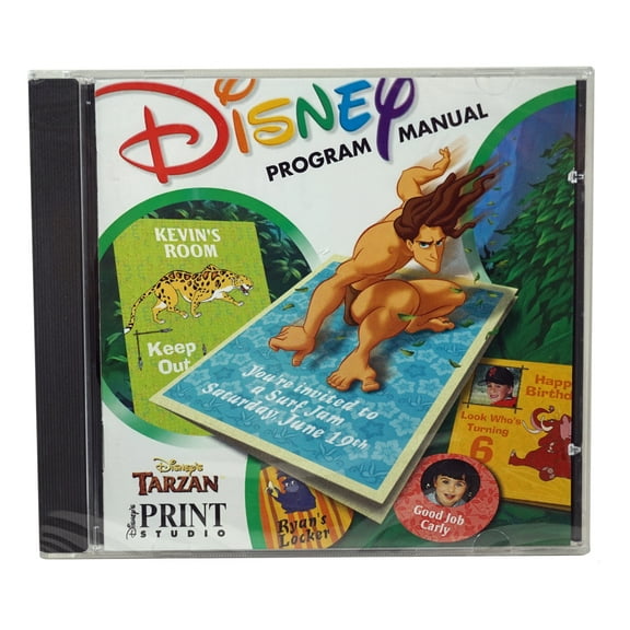 Tarzan Print Studio CDRom - Create personalized projects for school, friends and family, or special activities