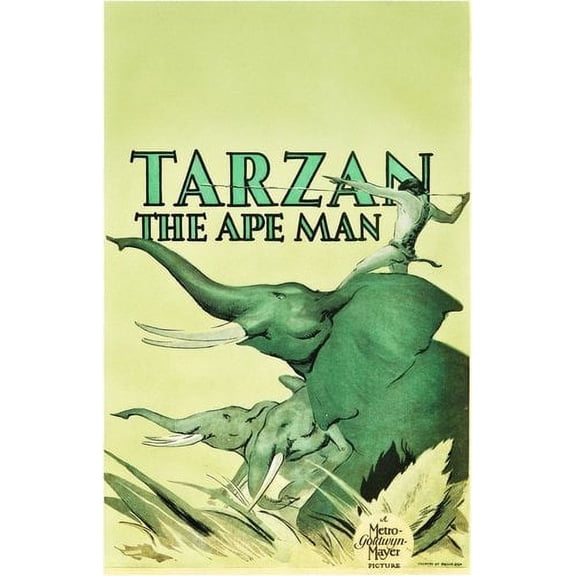 Tarzan The Ape Man Poster 12x16 Print on Metal Sign 12in x 16in Multi-Color Square Adults Z Posters