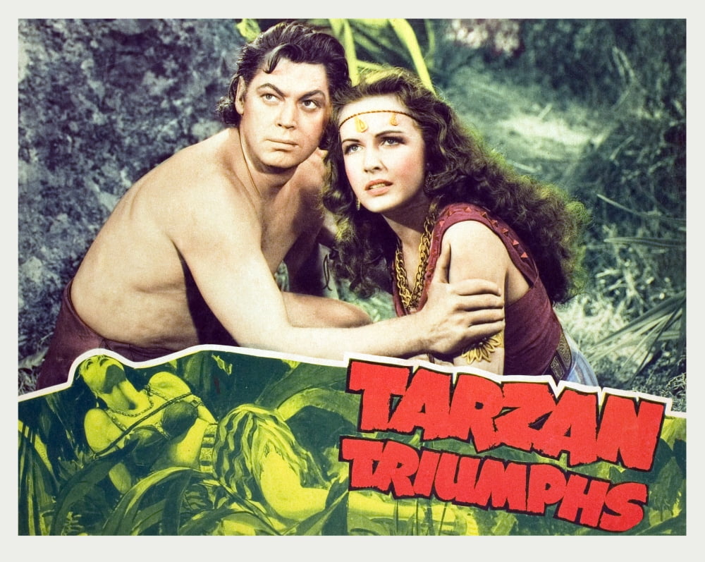 Tarzan Triumphs Johnny Weissmuller Frances Gifford 1943. Movie Poster  Masterprint (14 x 11) - Walmart.com