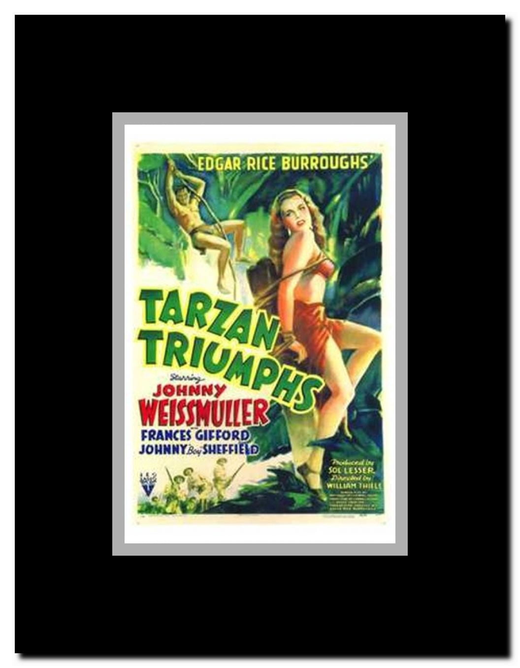 Tarzan Triumphs c.1943 Framed Movie Poster