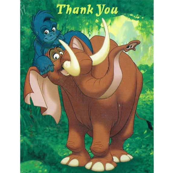 Tarzan Vintage 1999 Thank You Notes w/ Envelopes (8ct)