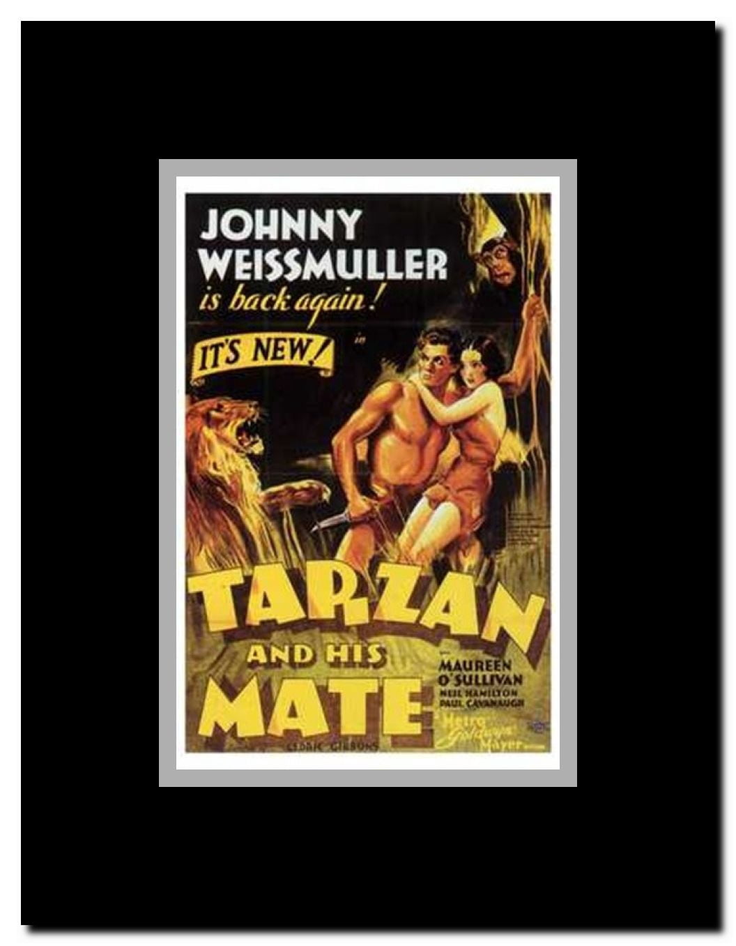 Tarzan and His Mate c.1934 - style C Framed Movie Poster