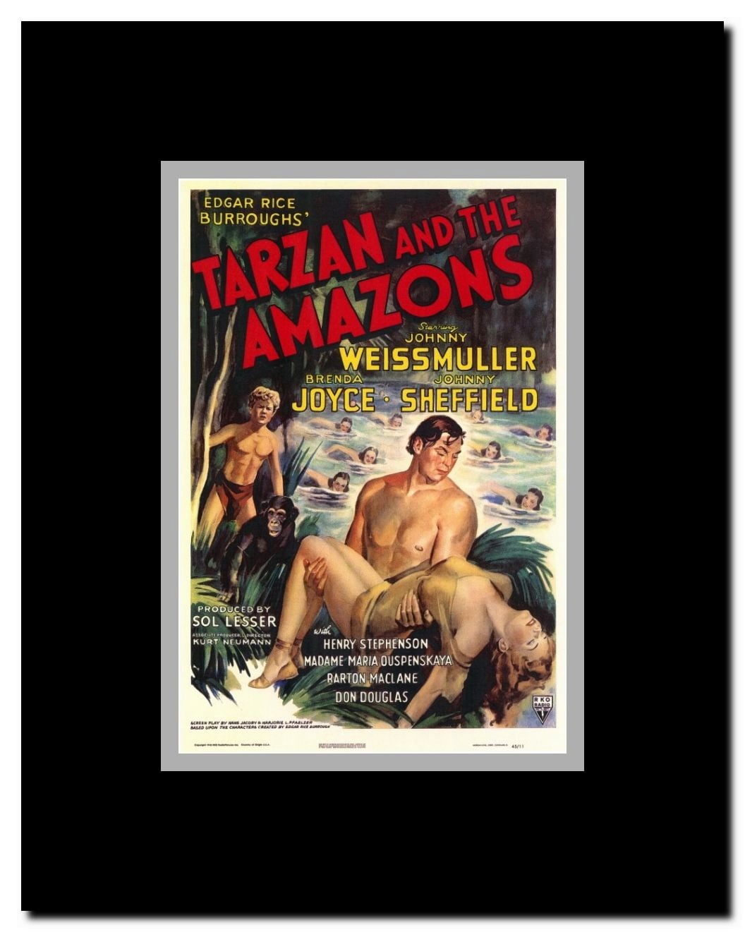 Tarzan and the Amazons Framed Movie Poster