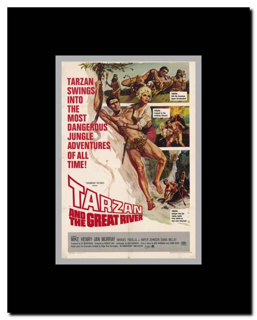 Tarzan and the Great River Framed Movie Poster
