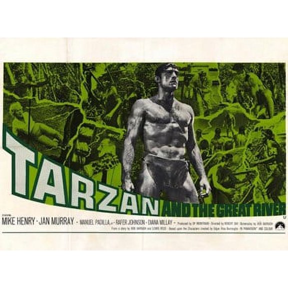 Tarzan and the Great River, c.1967 - style B Movie Poster (17 x 11)