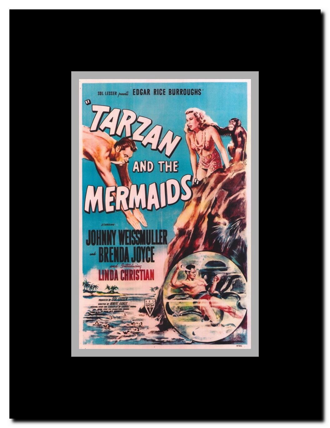 Tarzan and the Mermaids Framed Movie Poster