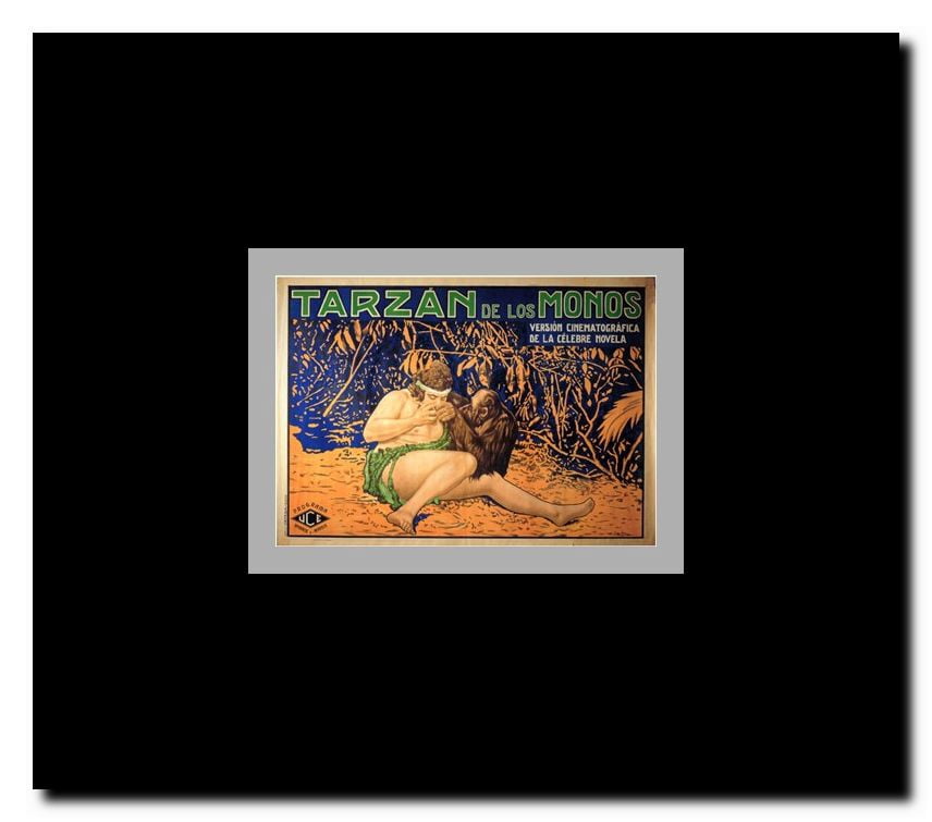 Tarzan of the Apes c.1917 (Spanish) - style A Framed Movie Poster