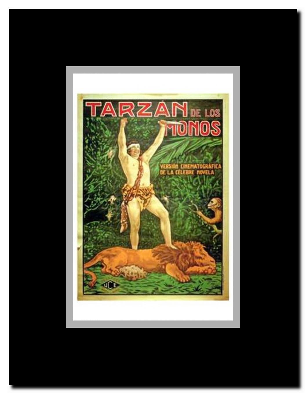 Tarzan of the Apes c.1917 (Spanish) - style B Framed Movie Poster