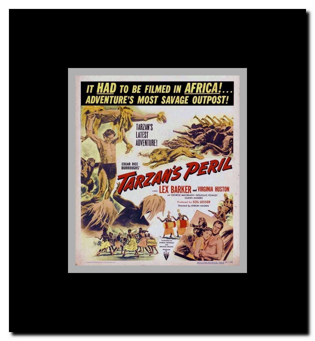 Tarzan's Peril Framed Movie Poster