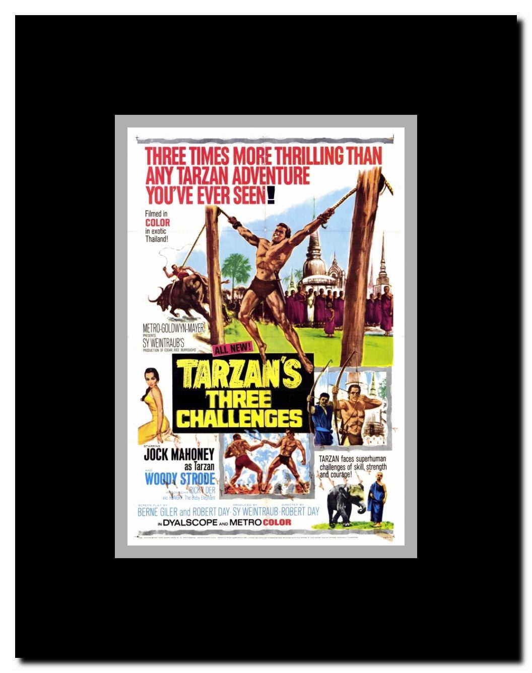 Tarzan's Three Challenges Framed Movie Poster