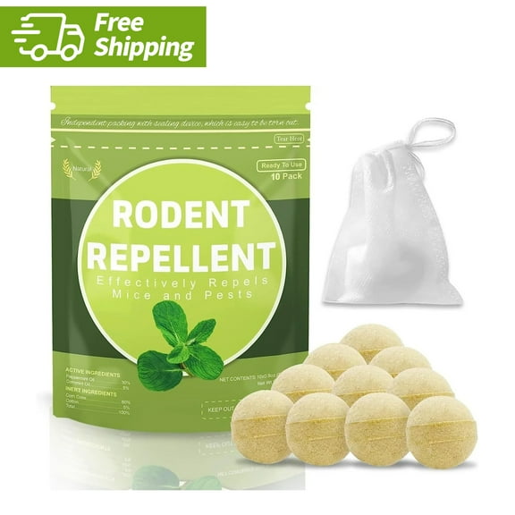 Tasajee Mouse Repellent Oils 10 Pack - Plant-Based, Powerful & Pet-Friendly Balls for Yard Mice Repellent for House Rodent Repellent Safe Indoor Use