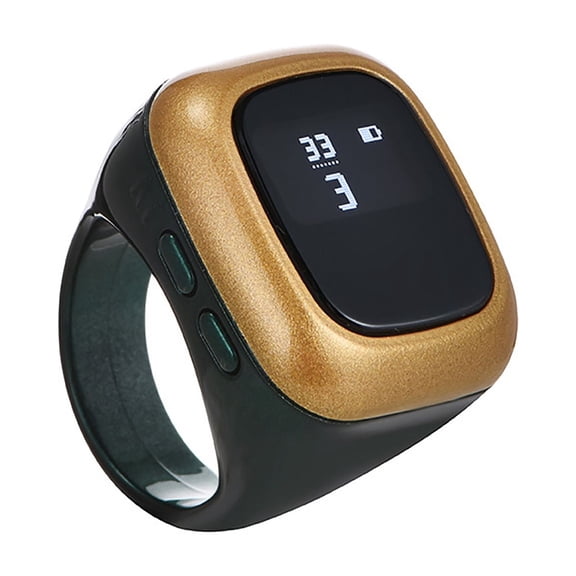 Tasbih Counter Display Electronic Digital Finger Rings Prayer Counter Rings Time Reminder Wearable Device