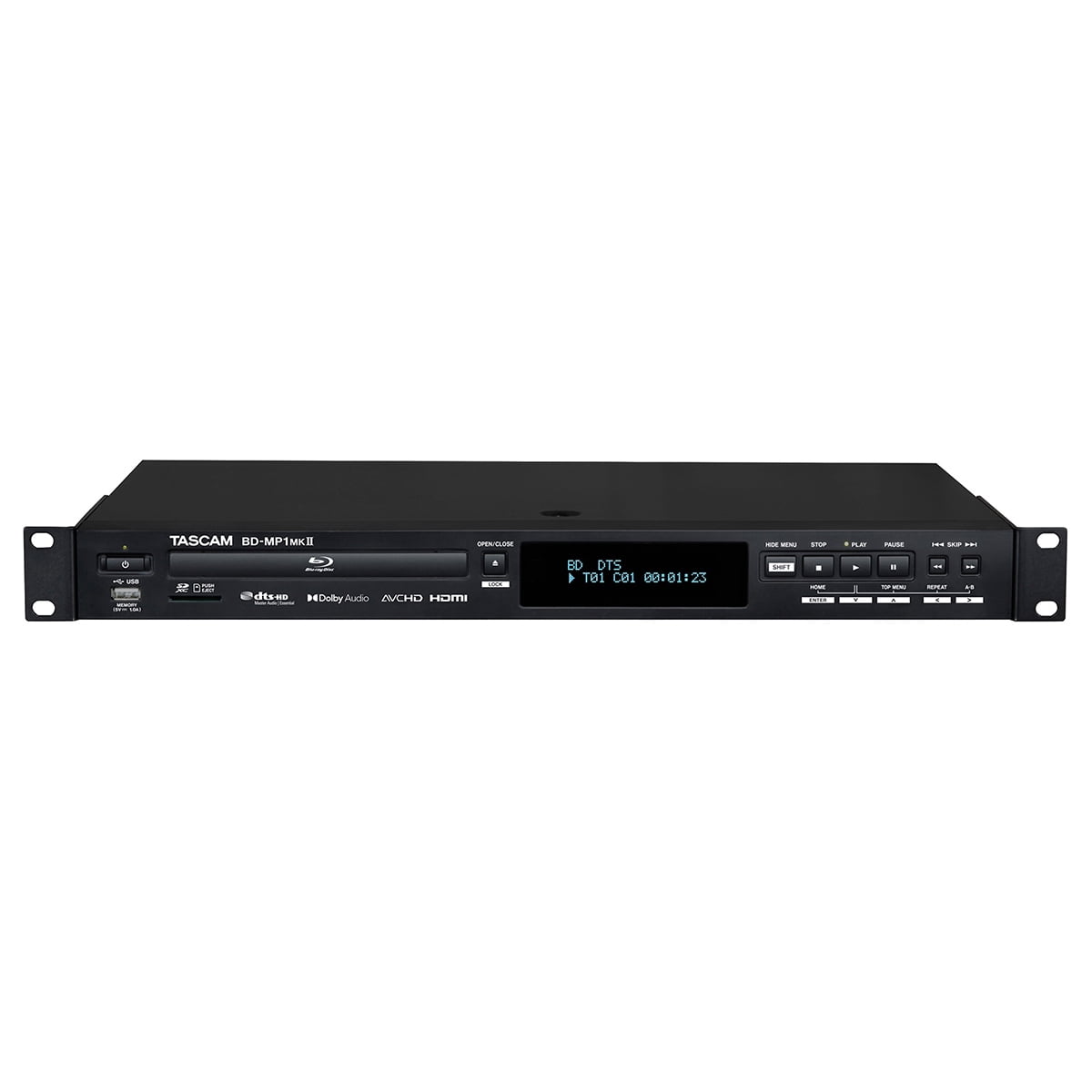 Tascam BD-MP1MKII 1U Rackmount Professional-Grade Blu-Ray Player with ...