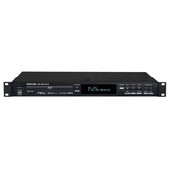 Tascam BD-MP1MKII 1U Rackmount Professional-Grade Blu-Ray Player with SD and USB Playback