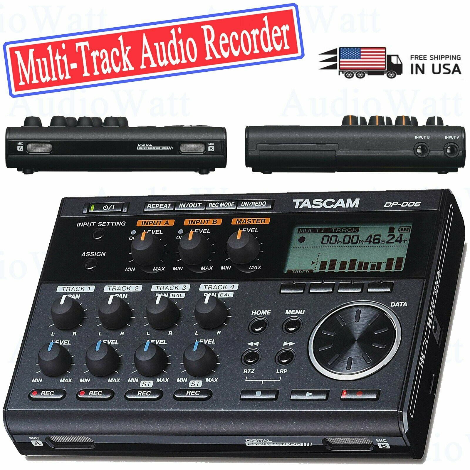 Tascam DP006 6Track Digital Pocketstudio MultiTrack Audio Recorder