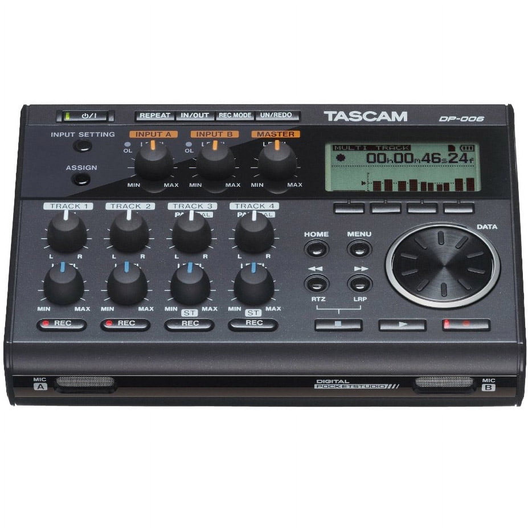 Tascam DP-006 6-Track Digital Pocketstudio Multi-Track Audio Recorder - image 1 of 5