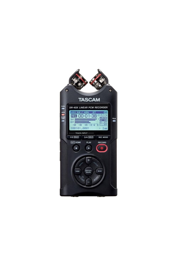 DR-40X 4-Track Dual Recording Mode LCD Digital Audio Recorder, Black