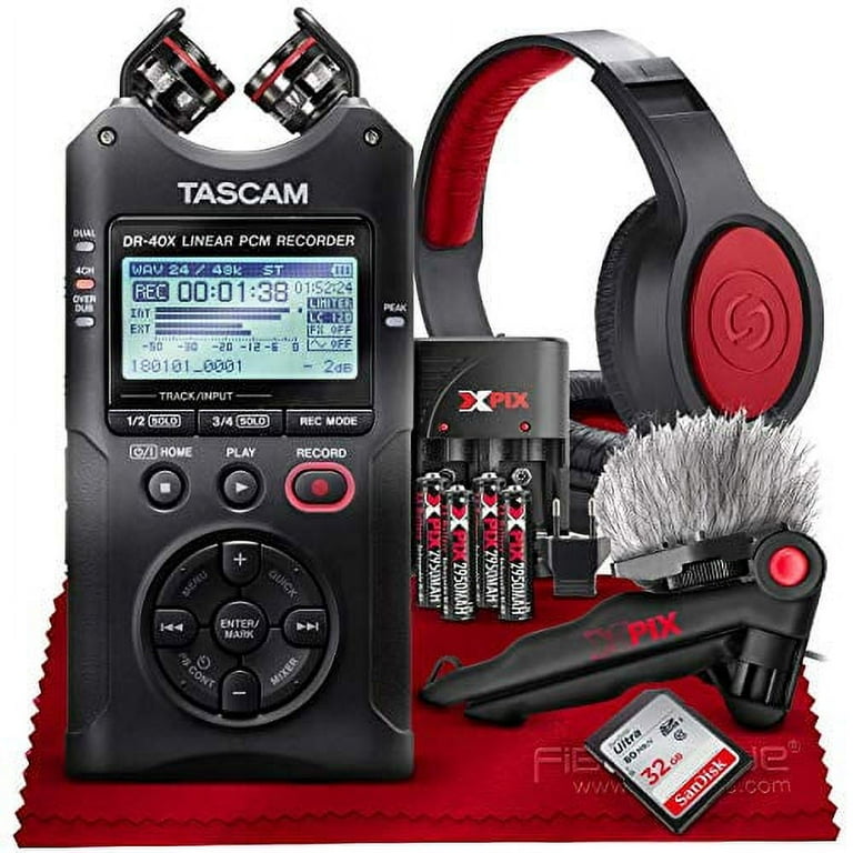 Tascam DR-40X Four-Track Digital Audio Recorder and USB Audio