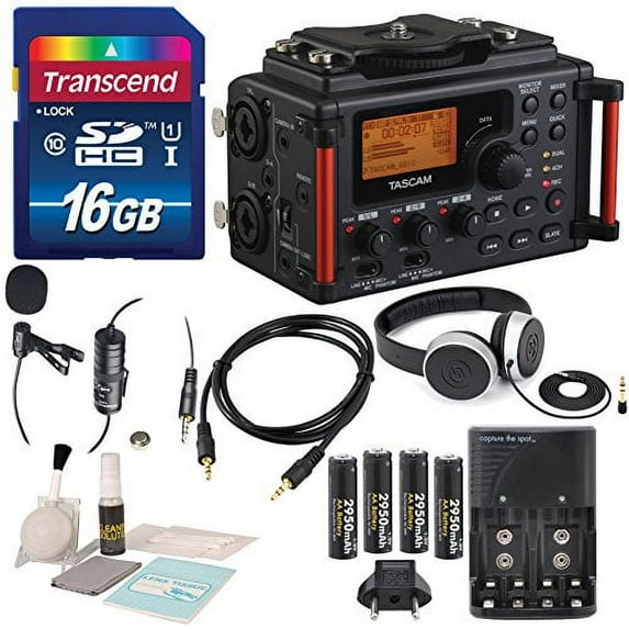Tascam DR-60DmkII 4-Channel Portable Recorder for DSLR with Deluxe Accessory ...