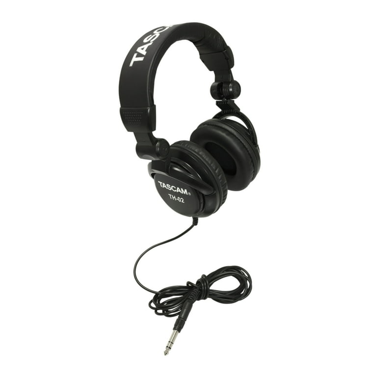 Tascam TH-02 Closed Back Studio Headphones for Recording, Mixing