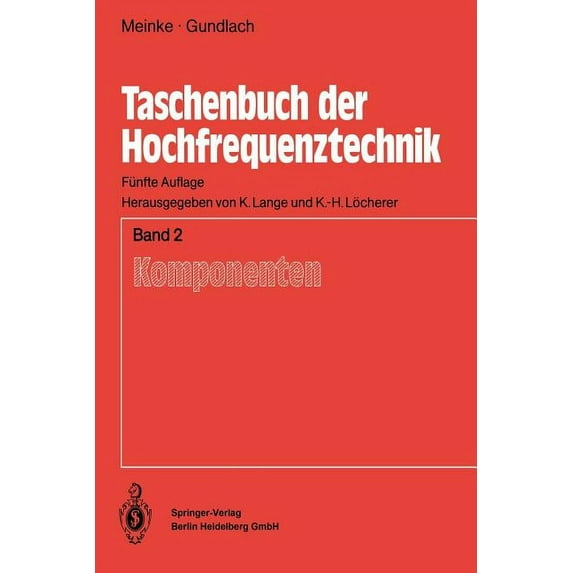 Taschenbuch Der Hochfrequenztechnik: Band 2: Komponenten, (Paperback)