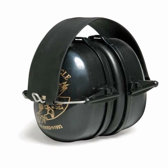 Golden Eagle Folding Ear Muffs, 27 dB NRR, General Purpose, Black