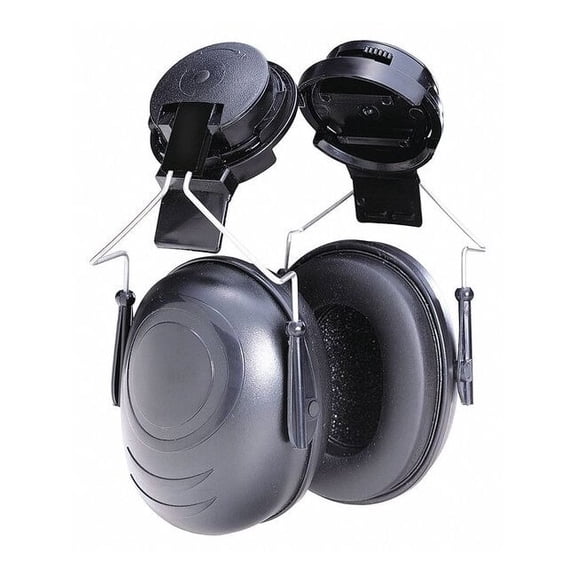 Sound Star Hard Hat Mounted Ear Muffs, 24 dB NRR, General Purpose, Black