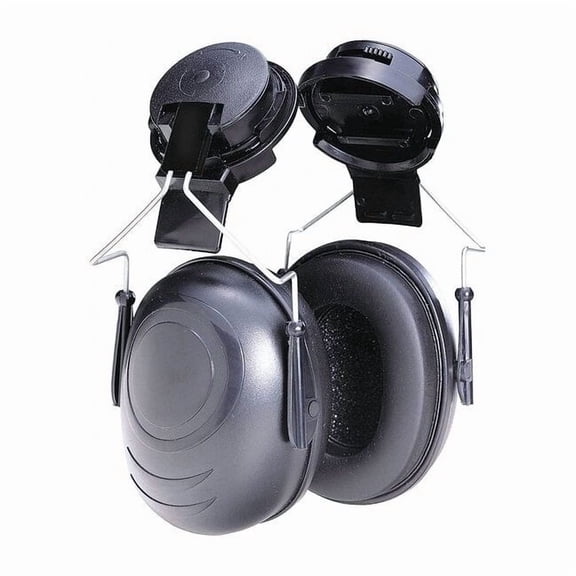 Sound Star Hard Hat Mounted Ear Muffs, 24 dB NRR, General Purpose, Black