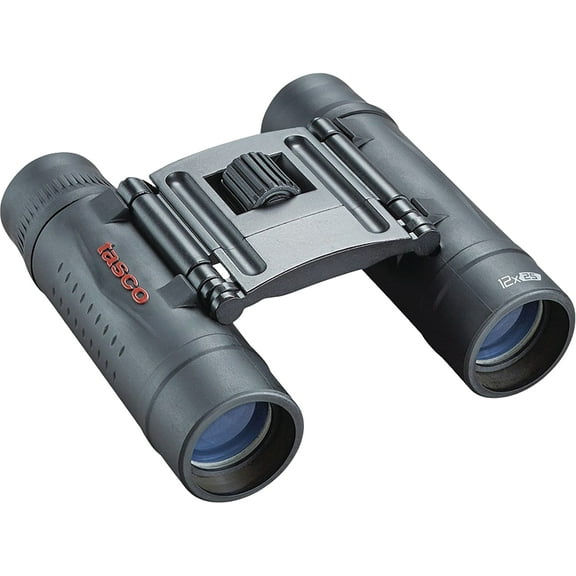 Tasco Essentials Binoculars 12x25mm, Roof Prism, MC, Black, Boxed