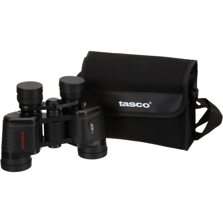Tasco Essentials Binoculars 7x35mm, Porro Prism, Black, Boxed