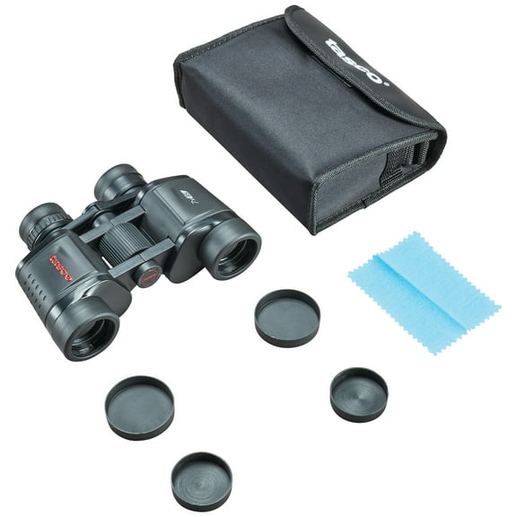 Tasco Essentials Binoculars 7x35mm, Porro Prism, Black, Boxed