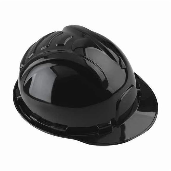 Hard Hat, Gladiator II, Polyethylene, 6 Point Ratchet, Type 1, Class E, Black 100-82000