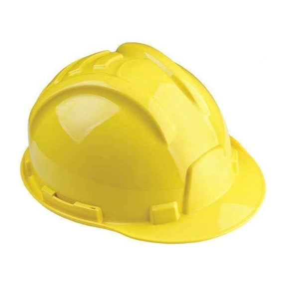 Hard Hat, Gladiator II, Polyethylene, 6 Point Ratchet, Type 1, Class E, Yellow