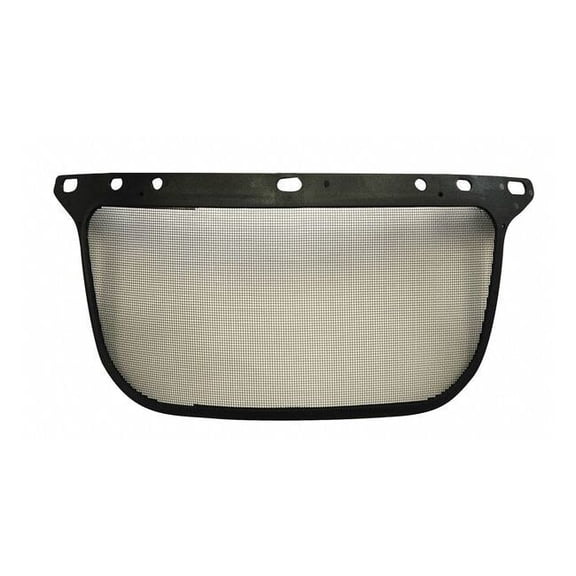 Screen Faceshield Visor, Black Visor, 6 1/2 in Height, Uncoated Lens, Black