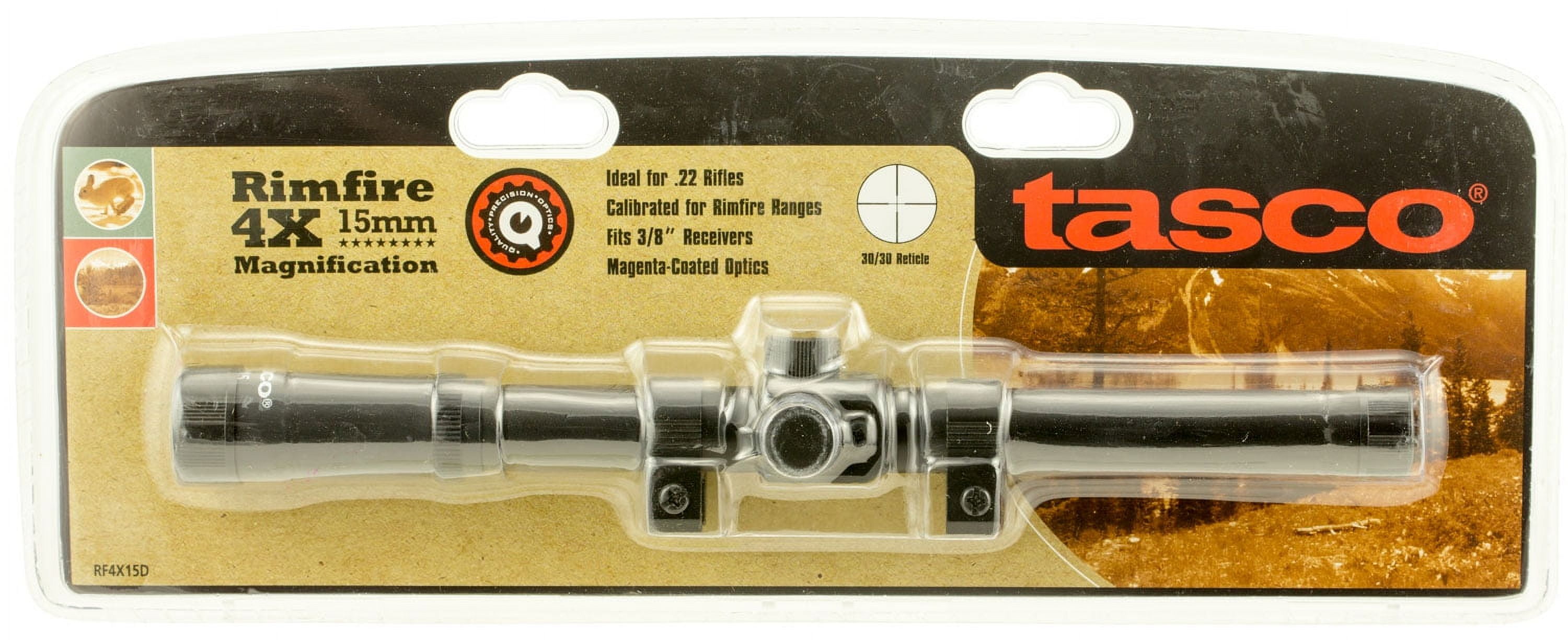 Tasco Tasco Rimfire Scope 4x15mm, Gloss Black, Crosshair Reticle