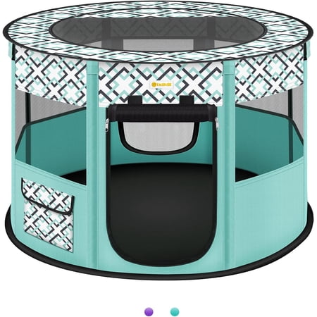 Tasdise Foldable Pet Playpen for Dos, Cat, Rabbit Indoor and Outdoor Kennel Tent 29"x29"x16"