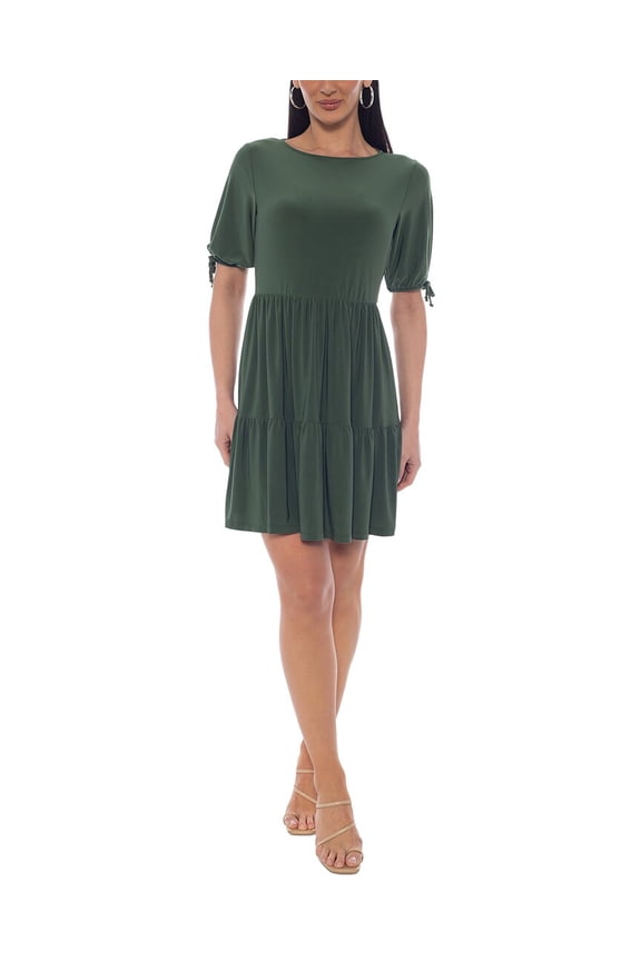 womens  Ity Puff Sleeve Dress, s, Green