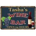 thumbnail image 1 of Tasha's Green Wine Bar Wall Decor Kitchen Gift 8x12 Metal 108120043273, 1 of 1