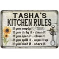 thumbnail image 1 of Tasha's Kitchen Rules Chic Sign Vintage Decor 16 x 24 Matte Finish Metal 116240032461, 1 of 1