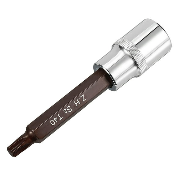 Tasharina 1/2-Inch Drive T40 Torx Bit Extra Long Socket, S2 Steel