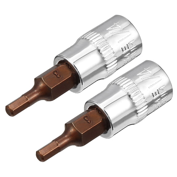 Tasharina 2 Pcs 1/4-Inch Drive 3mm Hex Bit Socket, S2 Steel